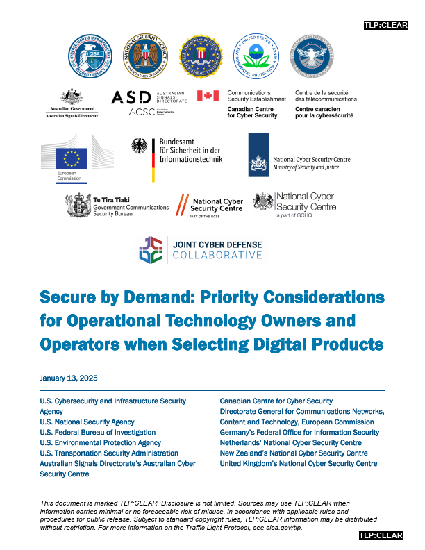 CISA's Secure by Demand Guidance