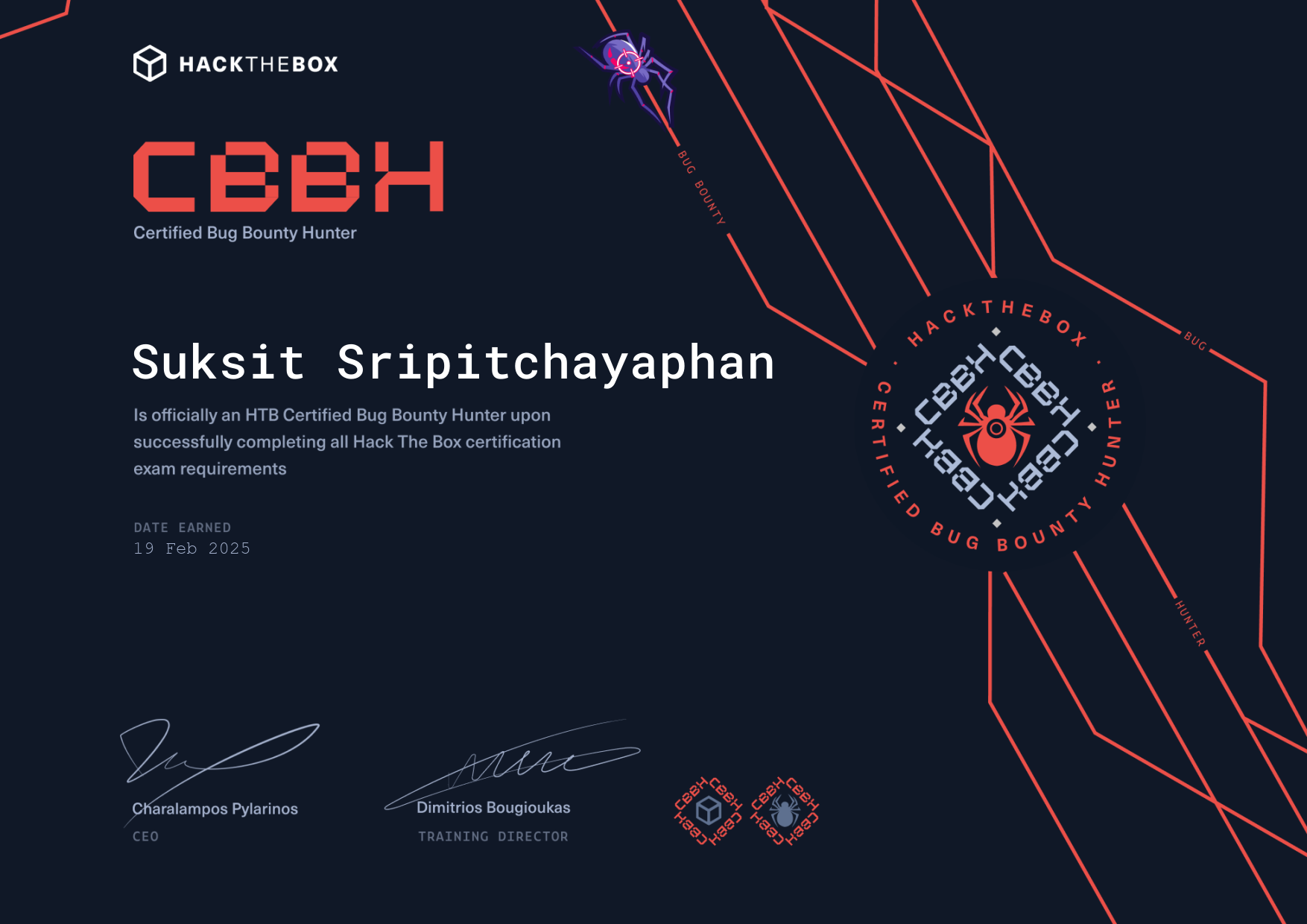 Hack The Box CBBH Certificate
