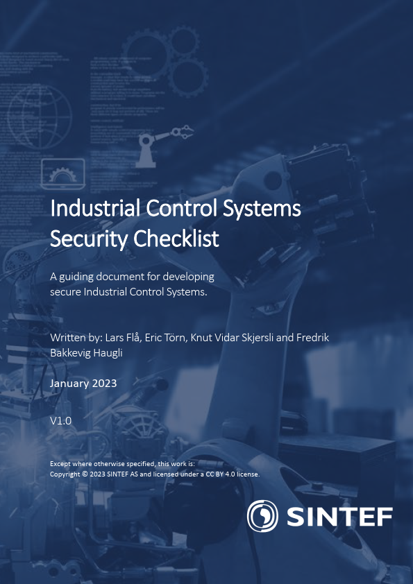 SINTEF's Industrial Control Systems Security Checklist