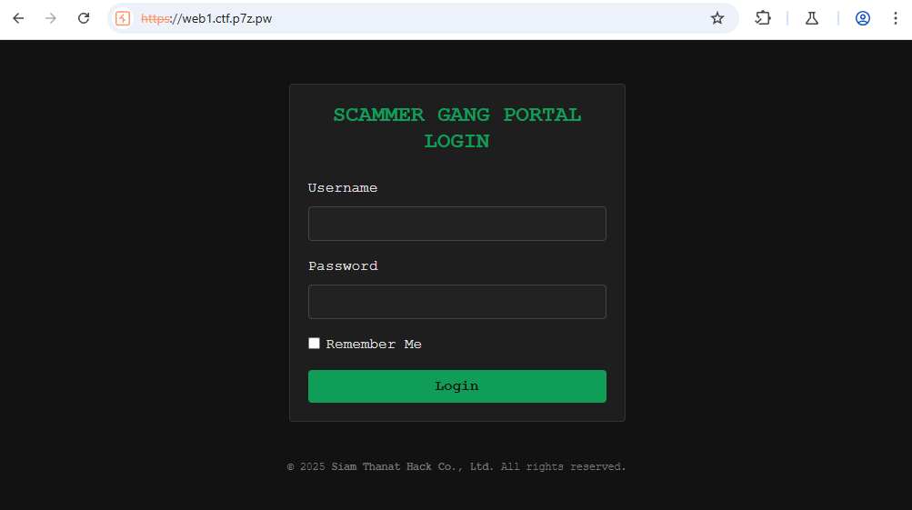 Scammer Gang Portal Login